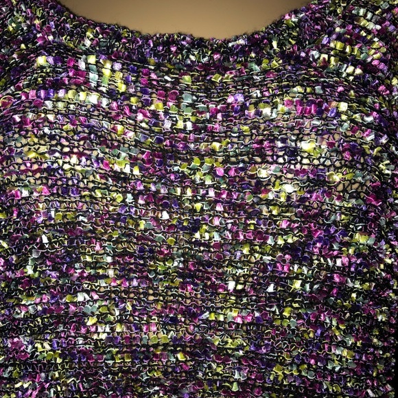 Multi color popcorn knit tunic sweater - Picture 2 of 5